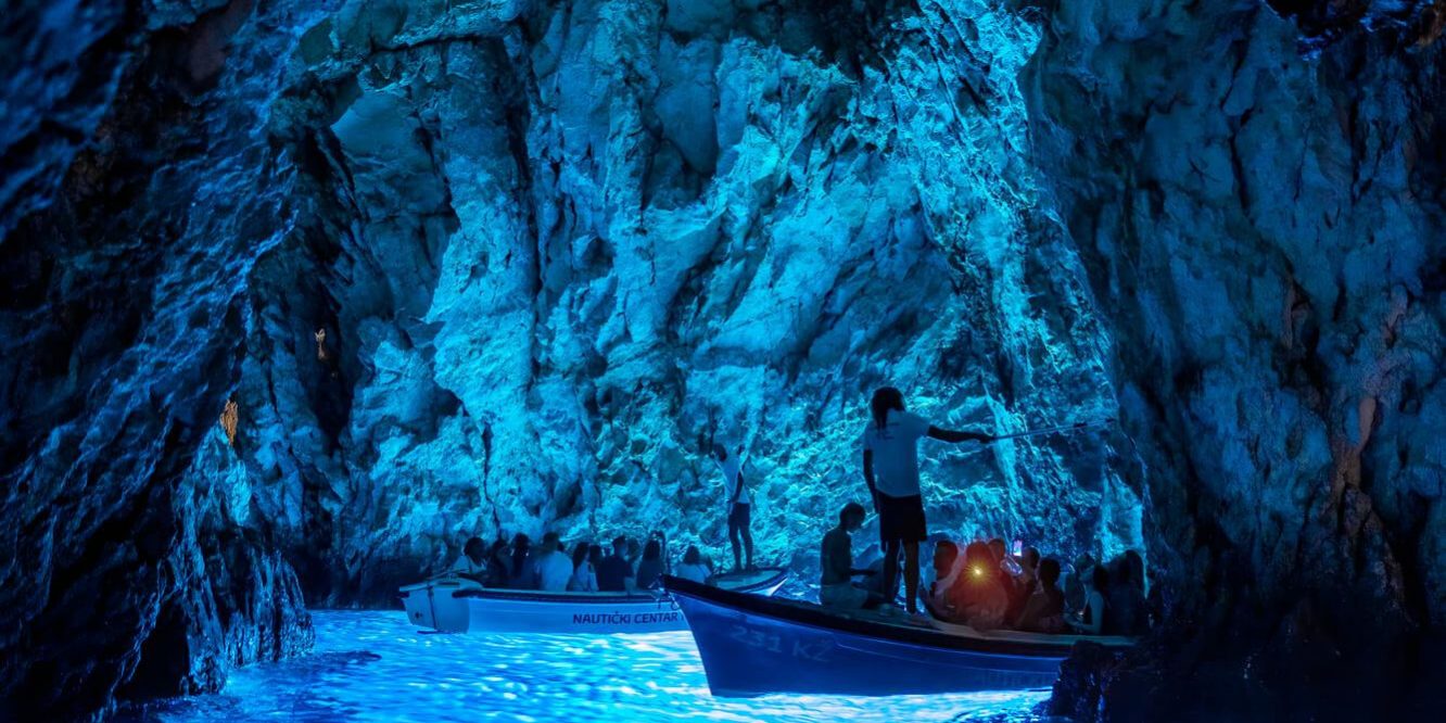 blue cave croatia boat Blue Cave Bisevo island