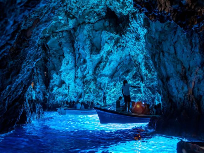 blue cave croatia boat Blue Cave Bisevo island